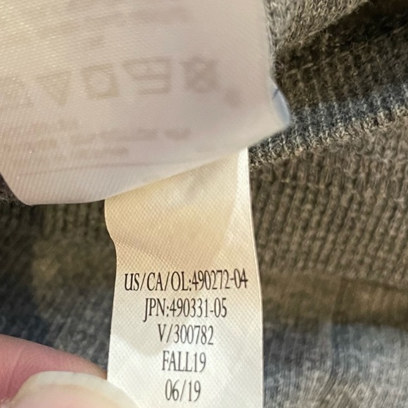 Banana Republic Gray Long Sleeve Crewneck 1/4 Metal Button Up Men’s Large Casual - Picture 8 of 8